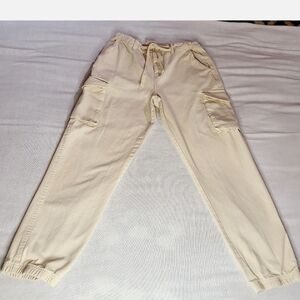 Women's Cream Cargo Pants